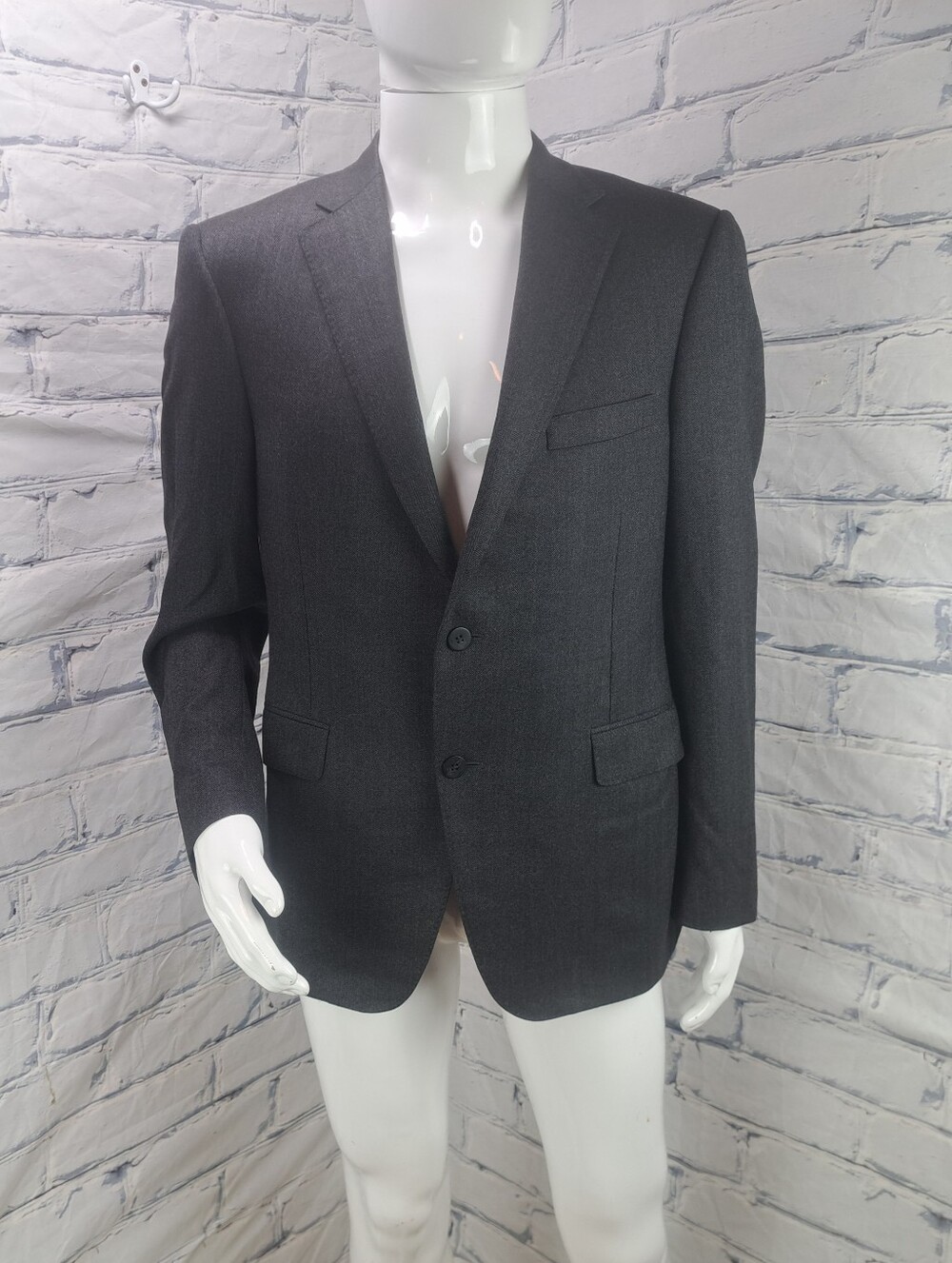 Samuelsohn Men's Sport Coat Blazer Dark Gray SB Beckett Super 110s Canada sz 42R